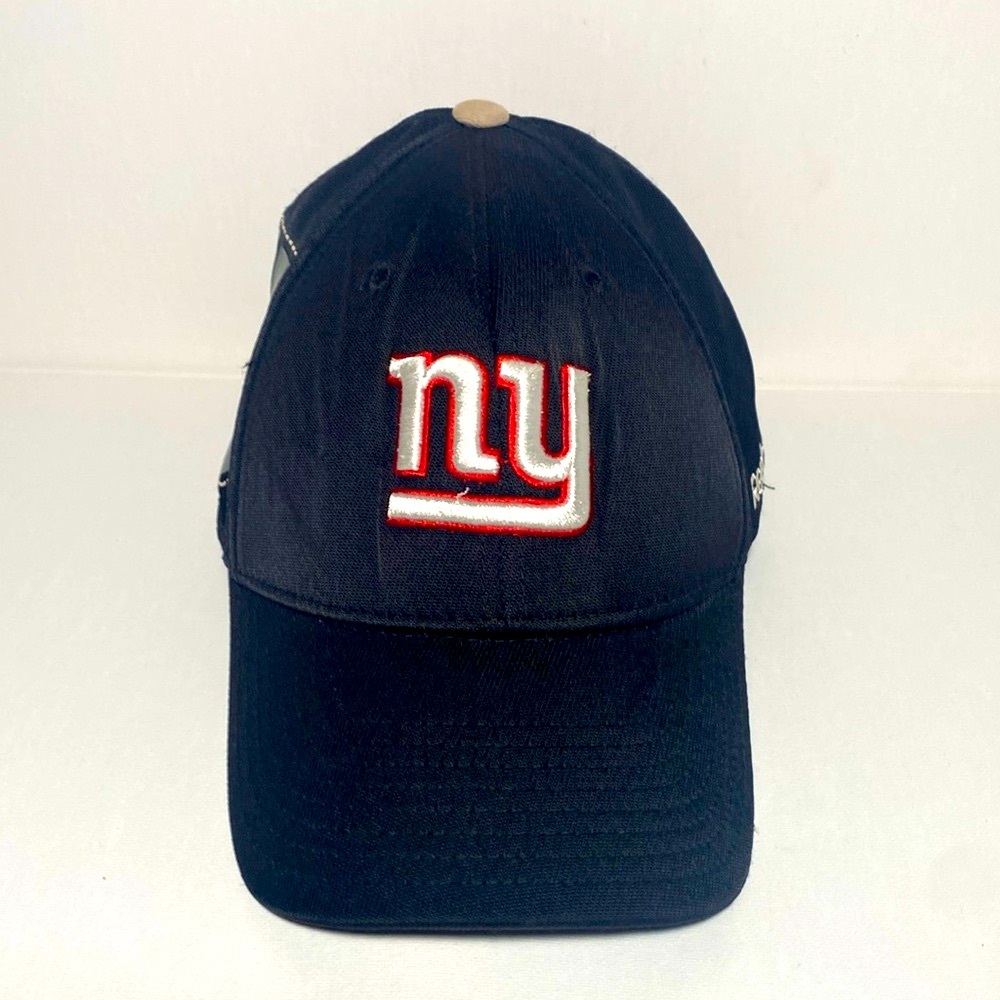 Reebok NFL Equipment OnField New York Giants Black Cap W/ NY Embroidery Sz L/XL